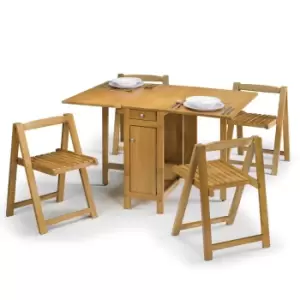 Image of Julian Bowen Savoy Dining Set - Light Oak