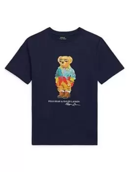 image of Ralph Lauren Boys Bear T-Shirt - Navy, Size 6-7 Years=S