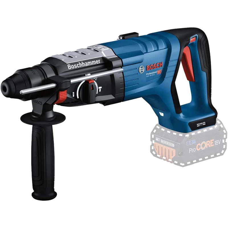 Image of Bosch GBH 18V-28 D 18v Cordless Brushless SDS Plus Rotary Hammer Drill 0611919003 Batteries: No Batteries