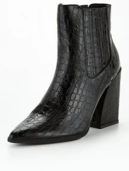 Image of Public Desire Brianna Ankle Boots - Black, Size 8, Women