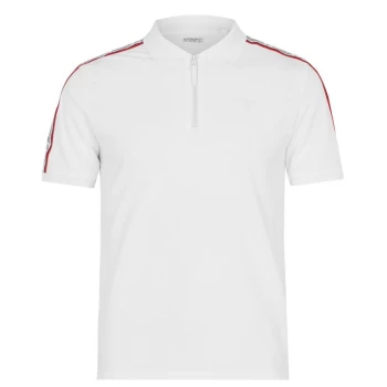 Guess Edmund Zip Polo Shirt - White