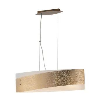 Image of Fan Europe Lighting - Fan Europe PARIS 4 Light Straight Bar Pendant Ceiling Light Gold 75x20cm