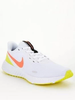 image of Nike Revolution 5 - White/Yellow, Size 3, Women