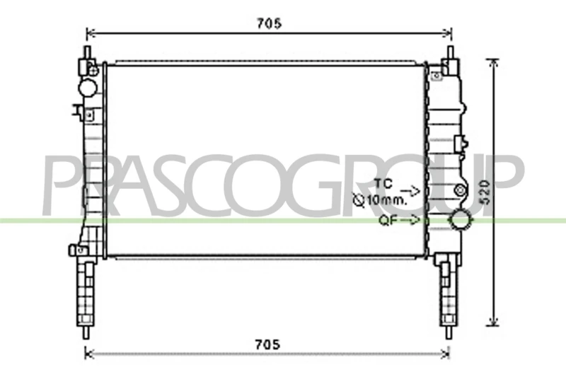 Image of PRASCO Engine radiator PRASCO OP700R001