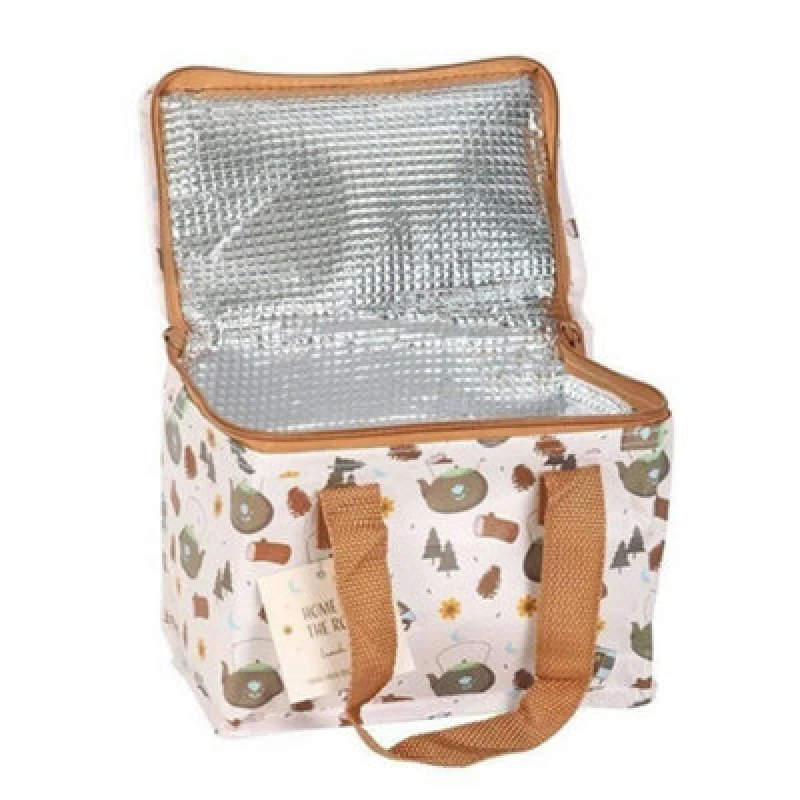 Image of Something Different Home On The Road Lunch Bag Beige/green/brown (One Size)