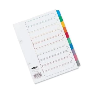 Image of Concord Index 10 Part A4 White with Multi Colour Tabs