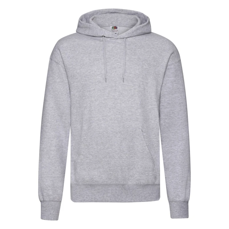 Image of Fruit Of The Loom Fruit of the Loom Men Classic Heather Hoodie in Grey Size: Small Grey S Male 5063470793273
