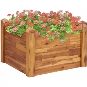 image of Vidaxl - Garden Raised Bed 60x60x44cm Solid Acacia Wood Brown