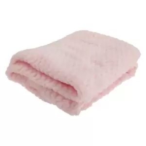 image of Baby Boys/Girls Supersoft Waffle Textured Blanket (75 x 90cm) (Pink)