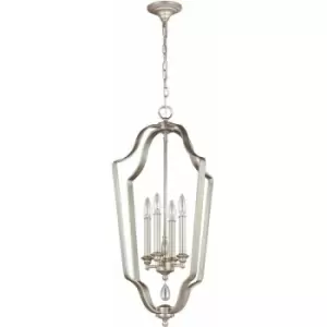 Image of Loops - 4 Bulb Ceiling Pendant Light Fitting Sunrise Silver LED E14 60W Bulb