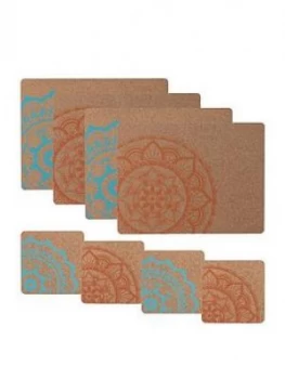 image of Typhoon World Foods 8 Piece Cork Placemats & Coasters