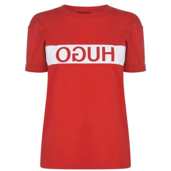 Image of HUGO Datina Rev T Shirt - Open Pink 693
