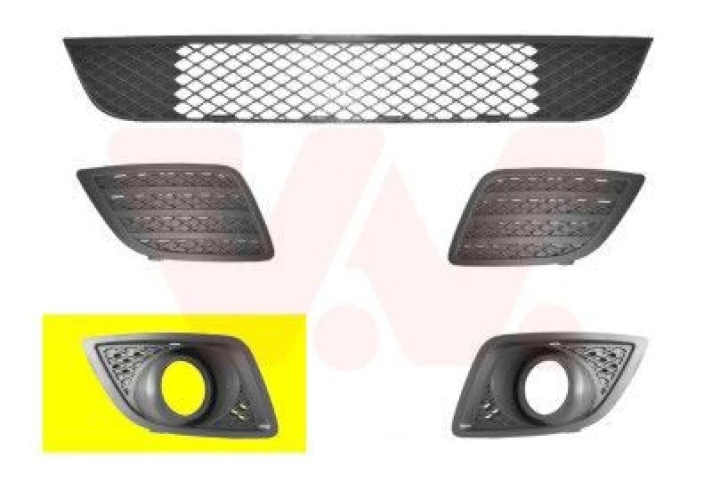 Image of VAN WEZEL Bumper grill VAN WEZEL 1806594