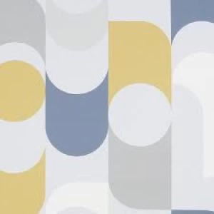 Image of Fresco Retro Geometric Wallpaper