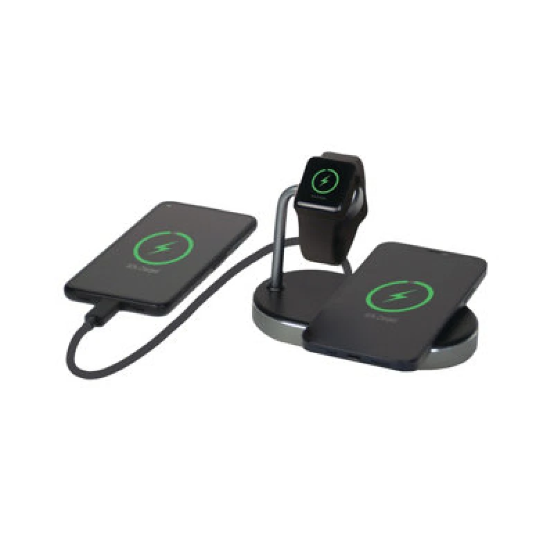 Image of Verbatim WCS-02 Aluminium 3-in-1 Qi MFi Wireless+ Apple Watch+