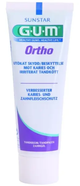 image of Gum Ortho User Fixed Braces Toothpaste 75ml