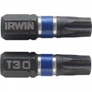 image of Irwin Impact Torx Screwdriver Bit T30 25mm Pack of 2