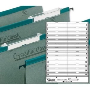 Image of Rexel Crystalfile Classic Card Inserts White - 1 x Pack of 50 Inserts