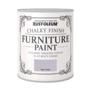 image of Rust-Oleum Chalky Furniture Paint - Lilac Wine - 125ml