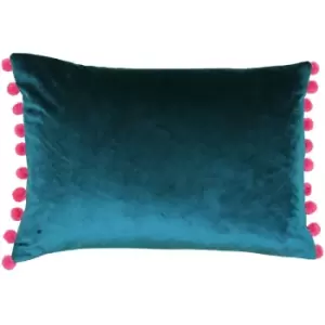 image of Paoletti Fiesta Rectangle Cushion Cover (35 x 50cm) (Teal/Berry) - Teal/Berry