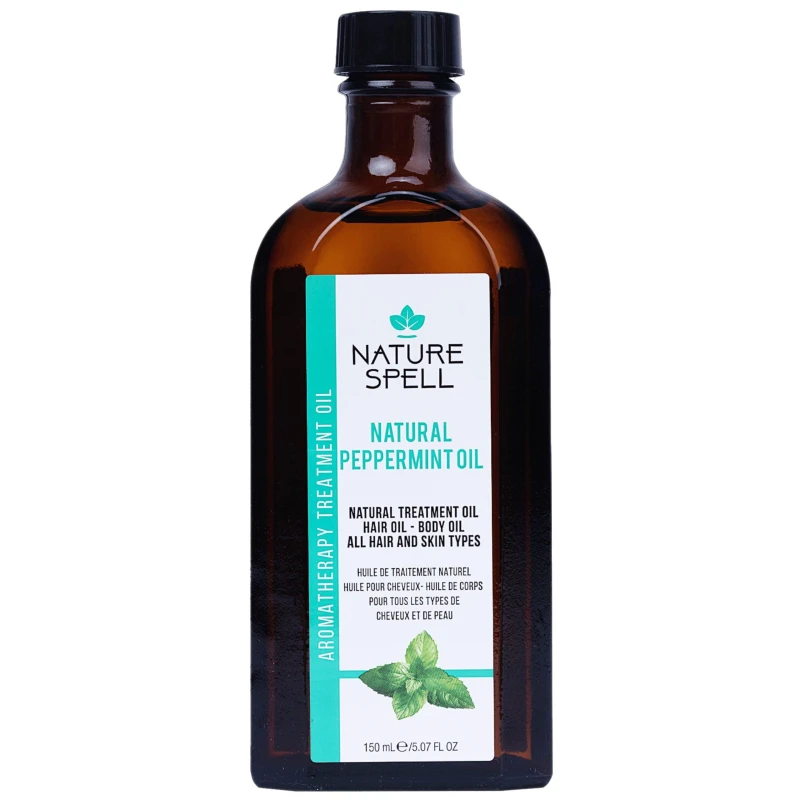 Image of Nature Spell Peppermint Oil for Hair & Skin 150ml Clear female
