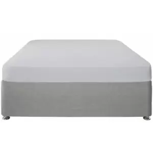 image of Serene Plain Dye Collection Easy Care Extra Deep Fitted Sheet, Silver, King