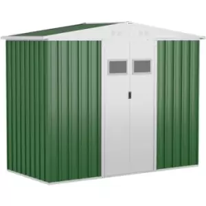 Image of Outsunny - Outdoor Garden Storage Shed Metal Tool Storage Box for Backyard Green - Green
