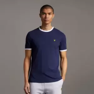 Image of Mens Ringer T-Shirt - Navy/White - XS