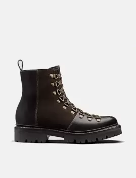 Image of Womens Grenson Nanette Ski Boot (Colorado Leather) - Dark Brown