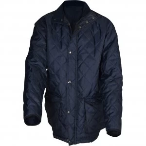 Roughneck Mens Quilted Jacket Blue M