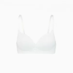 image of PUMA Womens Soft Padded Bra 1 Pack, White, size 32B, Clothing