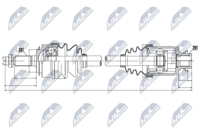 Image of NTY Drive shaft NTY NPW-HD-042