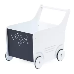 image of Childhome Wooden Toy Stroller - White