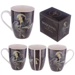 Image of New Bone China Fantasy Wolf Song Design Mug
