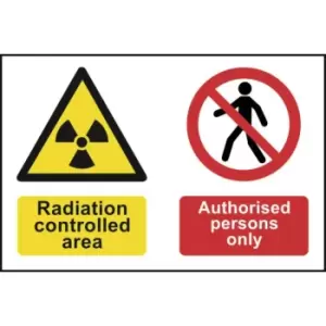 image of Radiation Controlled Area Authorised Persons Only Sign