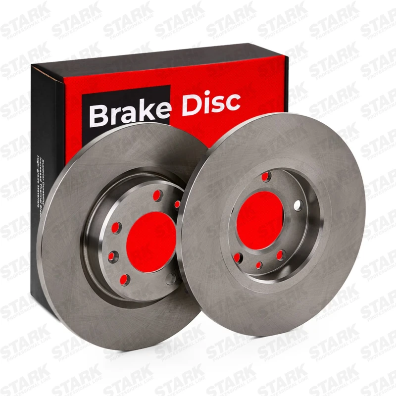 Image of STARK SKBD-0023442 Brake disc Rear Axle, solid, Cast Iron, Uncoated, Untreated, without bolts/screws Cast Iron Brake Disc (82)
