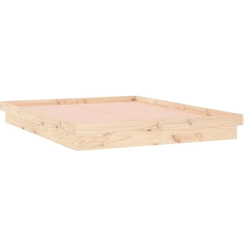Image of VIDAXL LED Bed Frame without Mattress 160x200cm Solid Wood Vidaxl 8720287071709