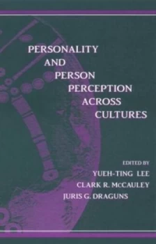 Image of Personality and Person Perception across Cultures by Yueh-Ting Lee Hardback