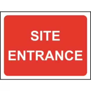Image of Zintec 1050 x 750mm Site Entrance Road Sign (no frame)