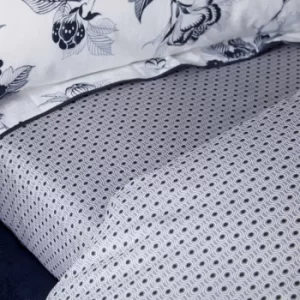 Image of Bedeck of Belfast Oka Super Kingsize Fitted Sheet, Midnight