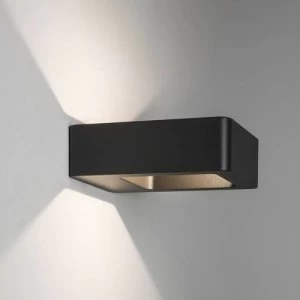 Image of LED 1 Light Outdoor Up Down Wall Light Textured Black IP54