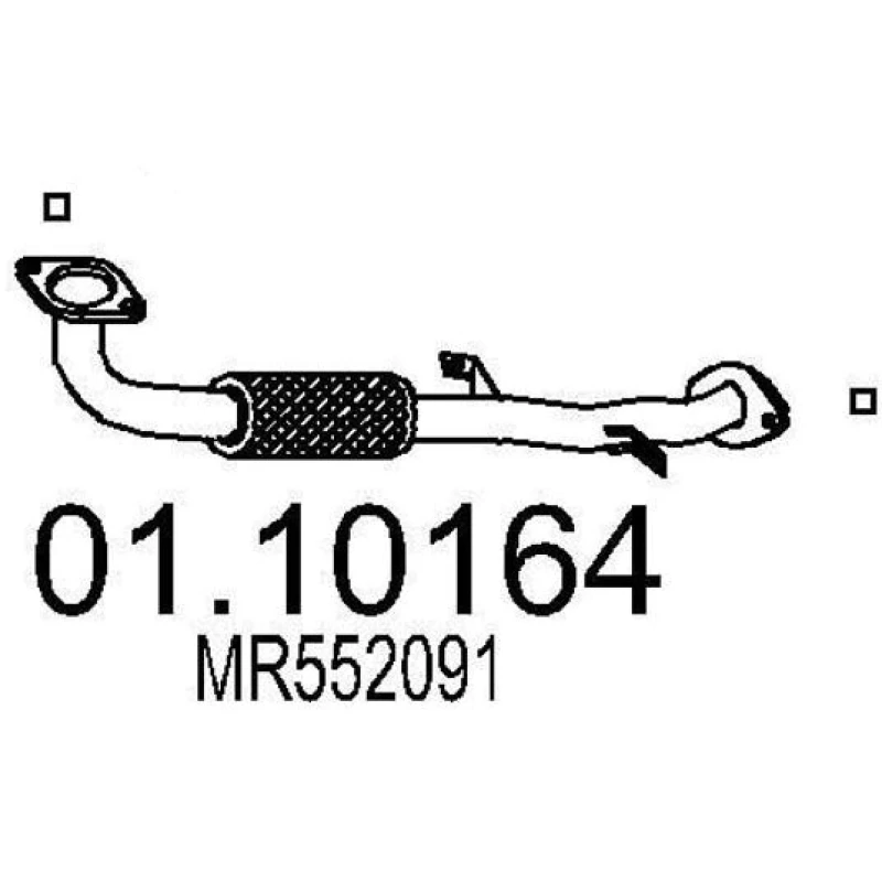 Image of MTS 01.10164 Exhaust Pipe Front, Length: 990mm Exhaust Pipe (17)