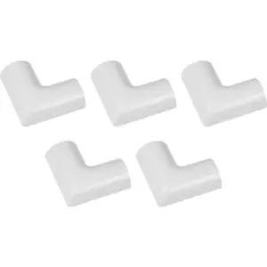 image of D Line Trade D-Line Trunking Flat Bends Mini (5 Pack)