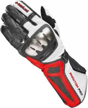 Image of Held Phantom Pro Motorcycle Gloves, black-white-red, Size 3XL, black-white-red, Size 3XL