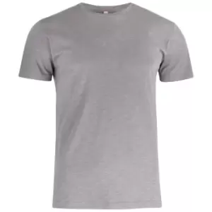 Image of Clique Mens Slub Fitted T-Shirt (S) (Grey)