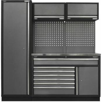 image of Sealey - APMSSTACK09SS Superline Pro Storage System with Stainless Steel Worktop ( 1960 x 460 x 2000mm)