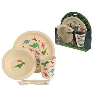 image of Dinosaur Bambootique Eco Friendly Design Kids Dinner Set