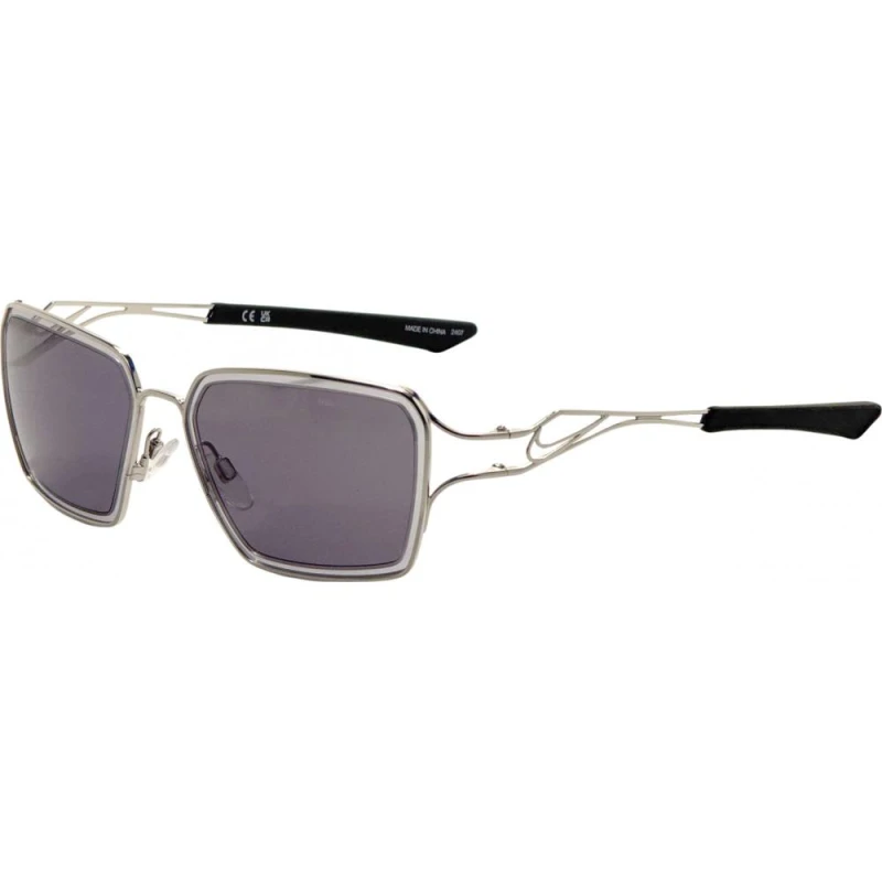 Image of Nike EV24049-040-57 Veil Prism Square/Rectangle Sunglasses in Grey Grey Unisex One Size