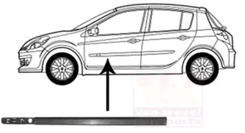 Image of VAN WEZEL 4331423 Moldings Trim-/Protection Strip,door (1005)