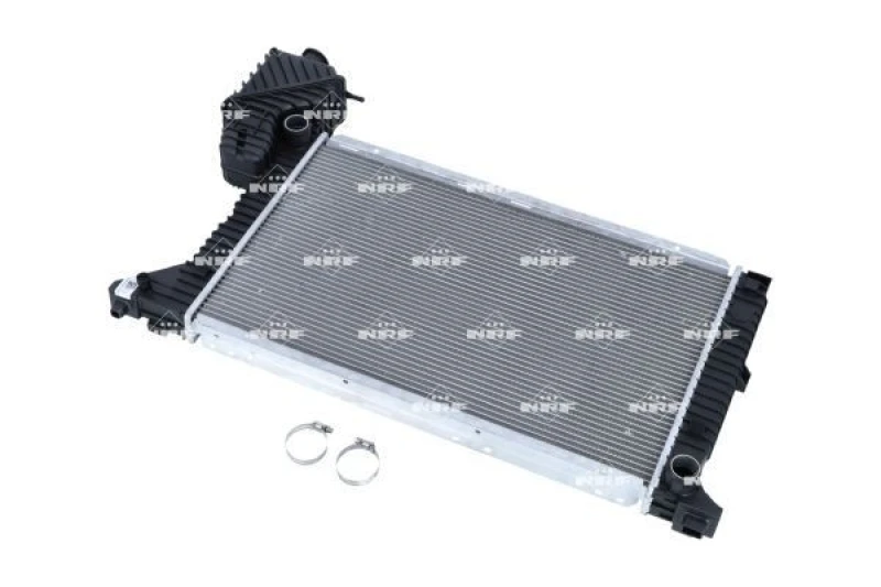 Image of NRF 50558 Engine radiator EASY FIT Brazed cooling fins, Aluminium, with mounting parts Aluminium Radiator,engine cooling (470)
